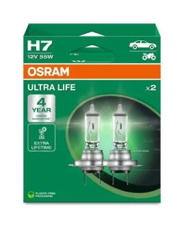 Лампа фарна H7 12V 55W PX26d ULTRA LIFE (компл.) OSRAM ="64210ULT-2HB"