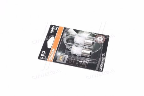 Лампа светодиодная P21W LED 12V 1,3W BA15S LEDriving SL (blister 2шт) желтая (выр-во) OSRAM 7506DYP-02B (фото 1)