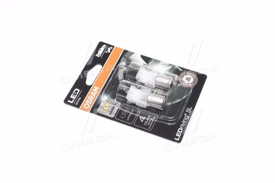 Лампа світлодіодна PY21W LED 12V 1W BAU15S LEDriving SL (blister 2шт) (вир-во) OSRAM 7507DYP-02B (фото 1)
