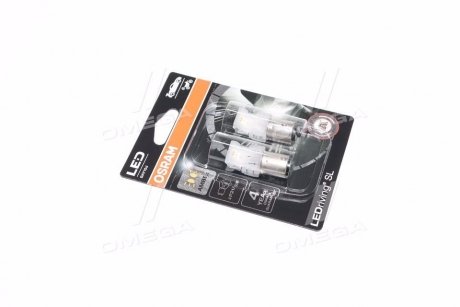 Лампа светодиодная P21/5W 6000K 12V 2,5W BAY15 LEDriving SL желтый (2шт.) (выр-во) OSRAM 7528DYP-02B (фото 1)