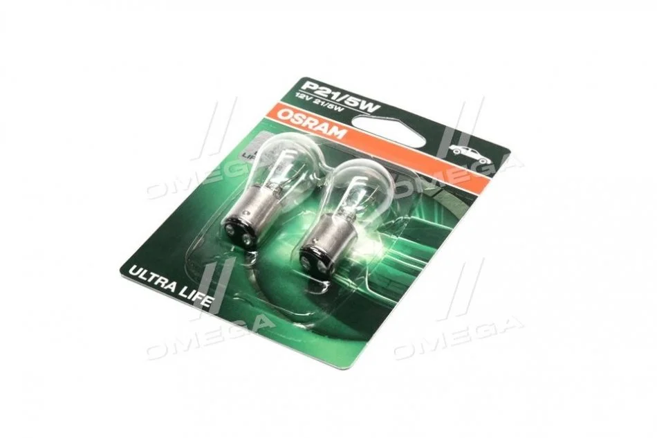 Лампа накаливания P21/5W12V 21/5W BAY15d Ultra Life (Blister 2шт)(выр-во) OSRAM 7528ULT-02B (фото 1)
