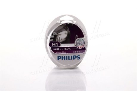 Лампа накаливания H1VisionPlus12V 55W P14,5s (выр-во) PHILIPS 12258VPS2