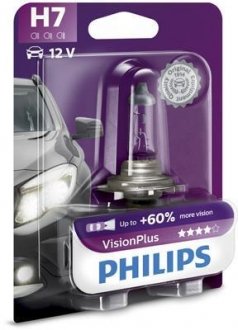 Лампа накала H7VisionPlus12V 55W PX26d PHILIPS 12972VPB1 (фото 1)