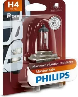 Лампа галогенна P43T, H4 PHILIPS 13342MDB1
