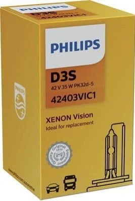 Лампа ксенонова D3S Vision 42В, 35Вт, PK32d-5 4300К (вир-во Philips) PHILIPS 42403VIC1 (фото 1)