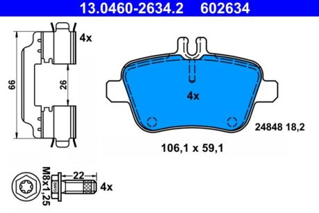 Тормозные колодки Polcar 13.0460-2634.2