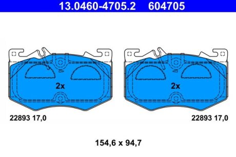 Тормозные колодки Polcar 13.0460-4705.2