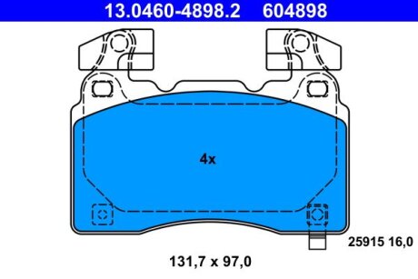 Тормозные колодки Polcar 13.0460-4898.2