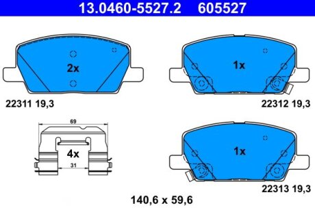 Гальмівні колодки Polcar 13.0460-5527.2