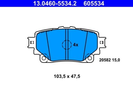 Тормозные колодки Polcar 13.0460-5534.2