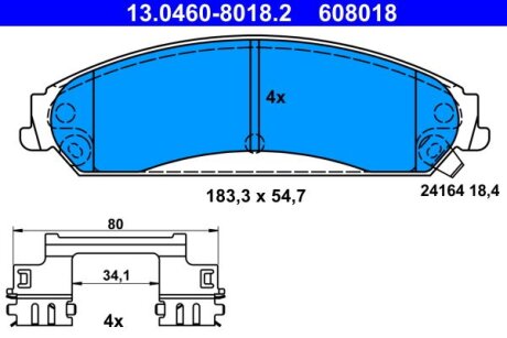 Тормозные колодки Polcar 13.0460-8018.2