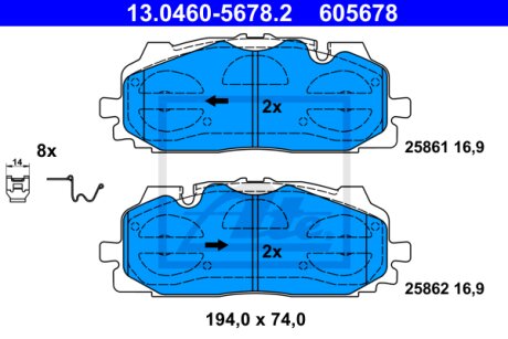 Тормозные колодки Polcar 13.0470-5678.2