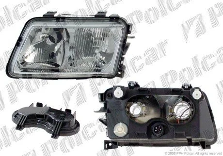 Фара основная правая H4, H7, W5W Polcar 1323105E