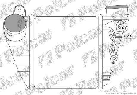 Радіатори повітря (Інтеркулери) Polcar 1323J8-1