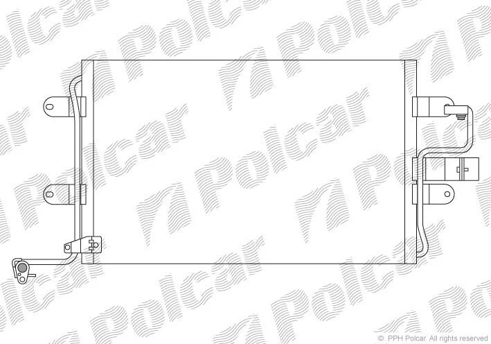 Радиатор кондиционера (Конденсатор) с осушителем Polcar 1323K8C2 (фото 1)