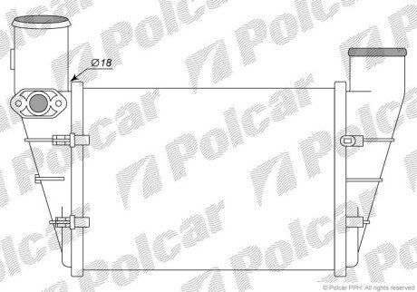 Радіатори повітря (Інтеркулери) Polcar 1324J8-1