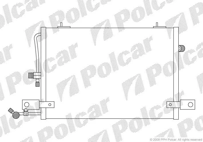 Радіатор кондиціонера (Конденсатор) без осушувача Polcar 1326K8C1S (фото 1)