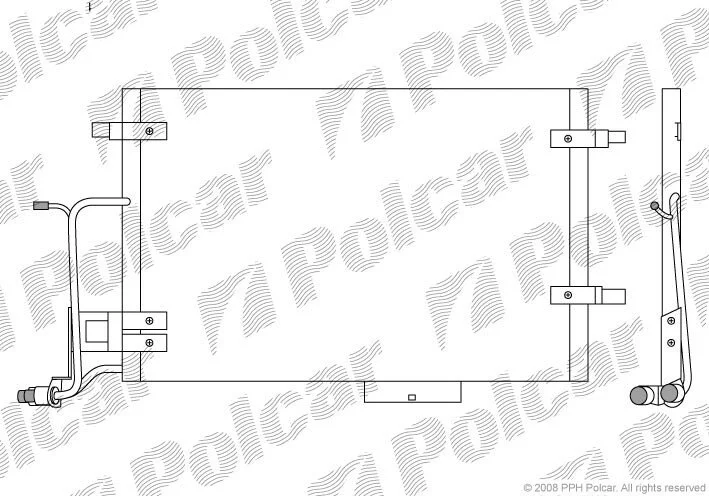 Радиатор кондиционера (Конденсатор) без осушителя Polcar 1326K8C4S (фото 1)