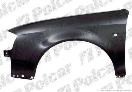 Крыло спереди справа с отверстием для поворотника Polcar 132702-J