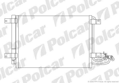 Радиатор кондиционера (Конденсатор) с осушителем Polcar 1331K8C1