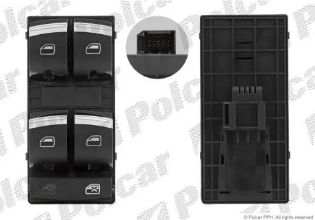 Блок кнопок склопідіймача Polcar 1331P-70