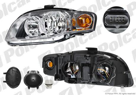Фара основная правая H7, P21W, W5W Polcar 1335100E
