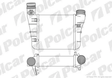 Радіатори повітря (Інтеркулери) Polcar 1335J8-3