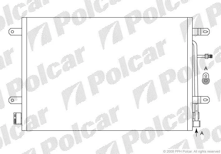 Радиатор кондиционера (Конденсатор) без осушителя Polcar 1335K8C1 (фото 1)