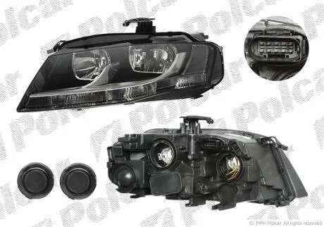 Фара основная левая H7, P13W Polcar 133709-UUA