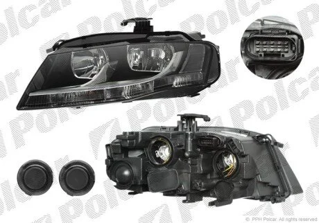 Фара основная правая H7, P13W Polcar 133710-E