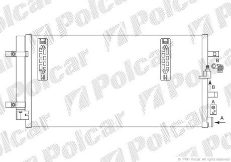 Радиатор кондиционера (Конденсатор) с осушителем Polcar 1337K8C1