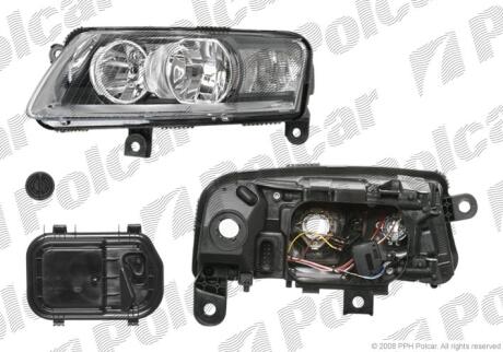 Фара основная правая H1, H7, PY21W, W5W Polcar 133810-H