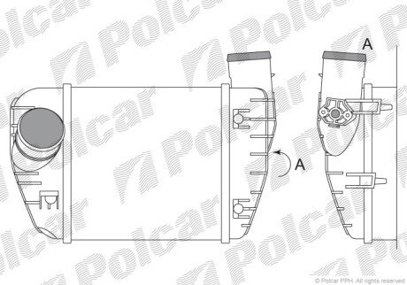 Радіатори повітря (Інтеркулери) Polcar 1338J8-5