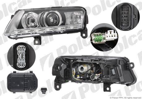 Фара основная правая D3S, H7, H8, PY21W Polcar 1339102H