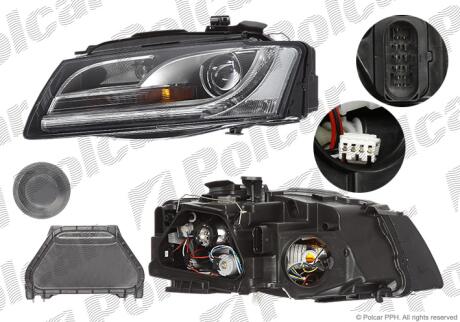 Фара основная правая D3S Polcar 1355101E