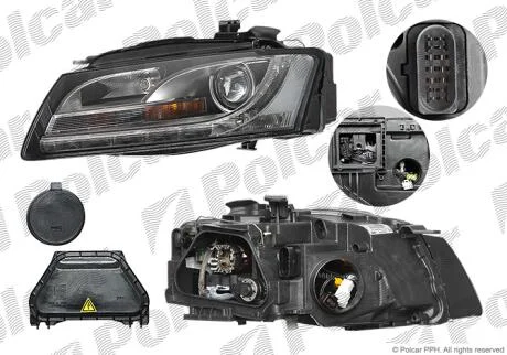 Фара основна права D3S Polcar 1355102V