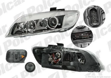 Фара основна ліва D1S, P21W Polcar 1370091V