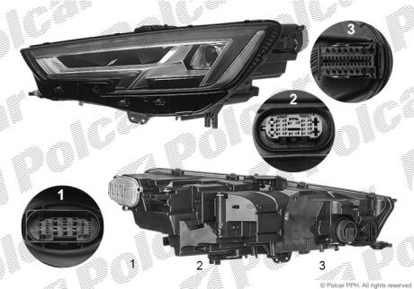 Фара основная Polcar 13D2101U