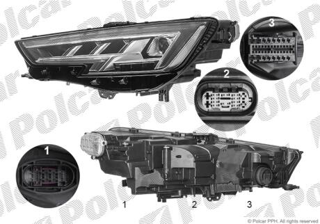 Фара основная Polcar 13D2102U