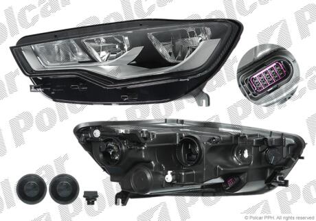 Фара основная правая H15, H7, PY21W, W5W Polcar 13E110-E