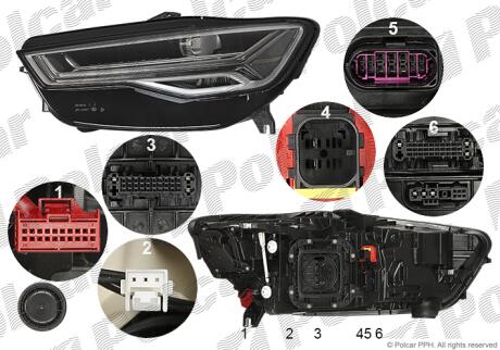 Фара основная левая LED Polcar 13E2091H