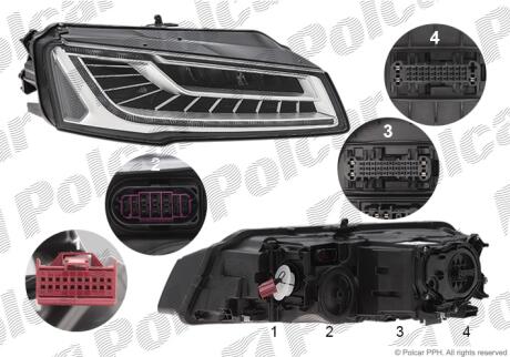 Фара основная правая LED Polcar 13F1102H