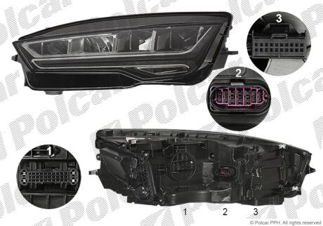 Фара основная Polcar 13G209-H