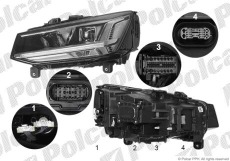 Фара основная Polcar 13L1101V