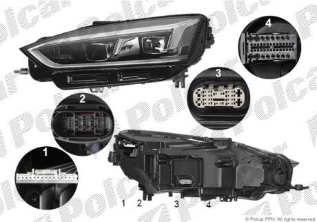 Фара основная Polcar 13S3091U
