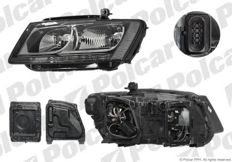 Фара основная правая H7, P13W, PSY24W Polcar 13X210-V