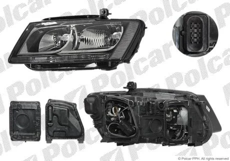 Фара основная правая H7, P13W, PSY24W Polcar 13X210-V