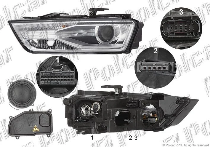 Фара основна ліва D5S, H8, LED Polcar 13X309-E (фото 1)