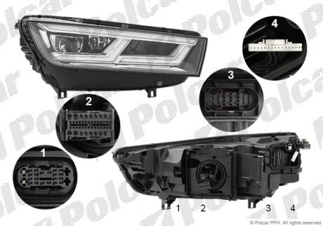 Фара основная Polcar 13X4102U