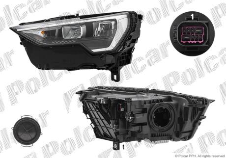 Фара основная левая LED, PWY24W Polcar 13X509-Z